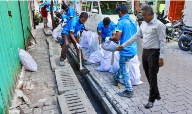 މާލޭގައި ފެންބޮޑުވުން ހައްލުކޮށްދީގެން އާޒިމް ތަފާތު ދައްކާދީފި